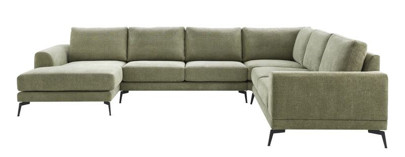 Hoekbank Flandria green, pocketvering i.c.m. visco-schuim