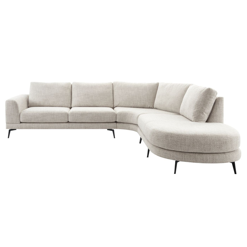 Hoekbank Flandria bisque, comfortschuim i.c.m. HR-visco-schuim