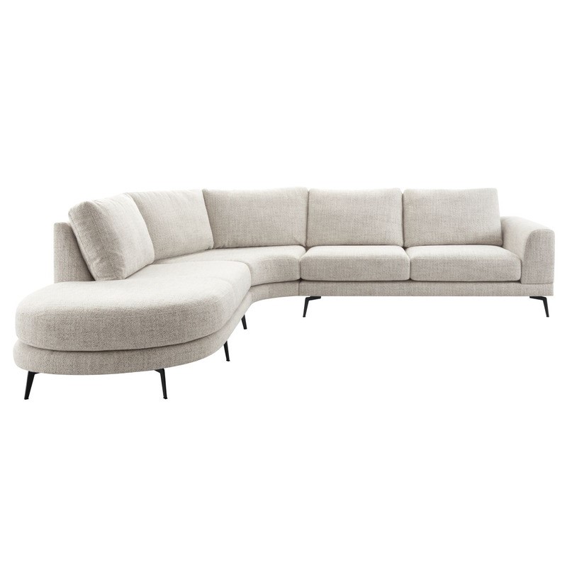 Hoekbank Flandria bisque, comfortschuim i.c.m. HR zitting