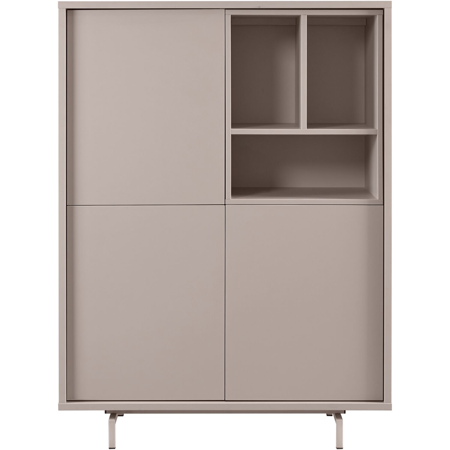 Opbergkast Famosa 3 deurs 3 open vak stone grey decor Opbergkast Famosa 3 deurs 3 open vak stone grey decor