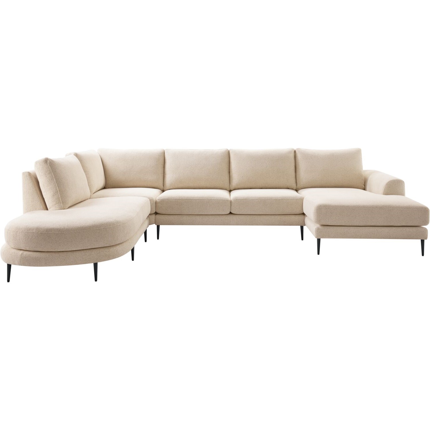 Hoekbank Aziri pocketveren met visco ecru