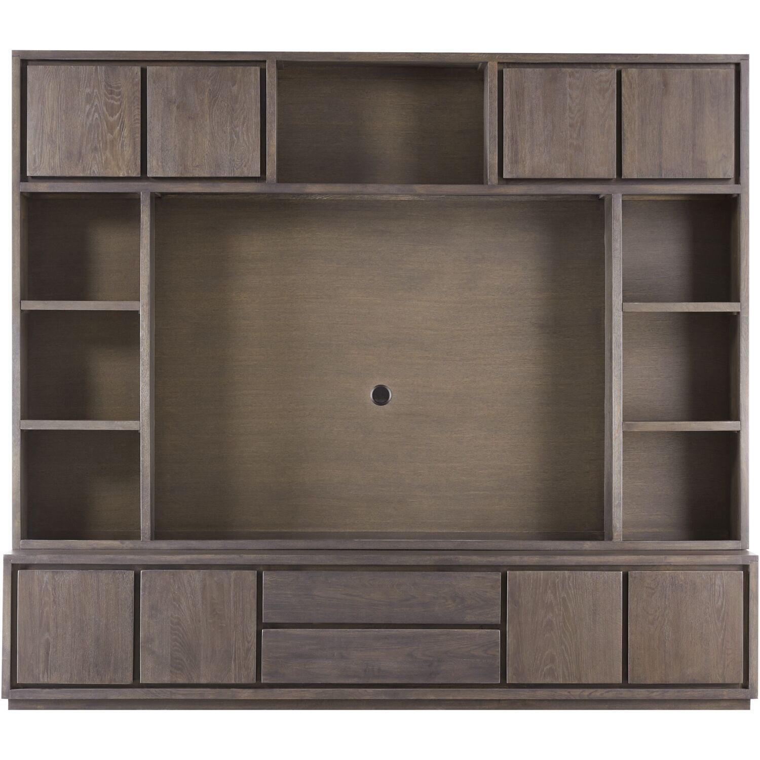 TV opzetkast Lavio 4 deurs 8 open vakken grafiet