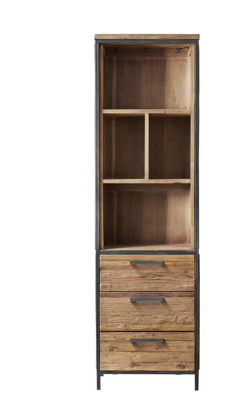 Boekenkast Romaro 190 x 55 teak mix rough