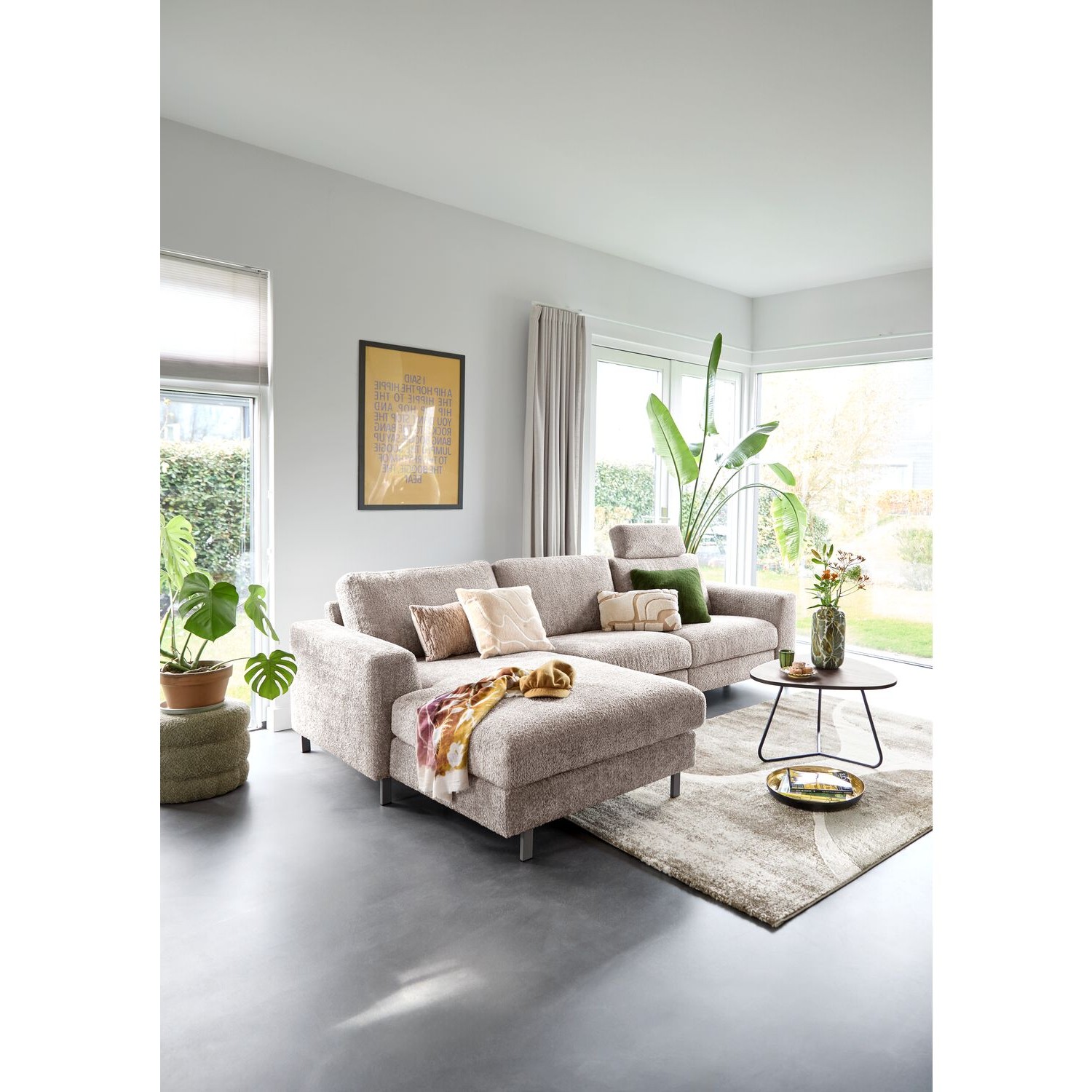 Hoekbank Totham elektrische relaxfunctie polyether in taupe