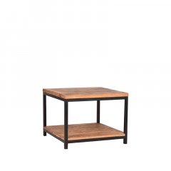 Bijzettafel Vintage rough mangohout, 60x60x46 cm