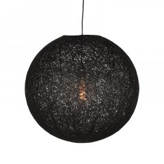 Hanglamp Twist zwart vlas, 60x150 cm