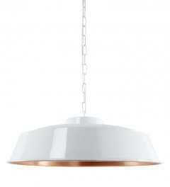 Hanglamp Artimo wit/koper, 62x24 cm