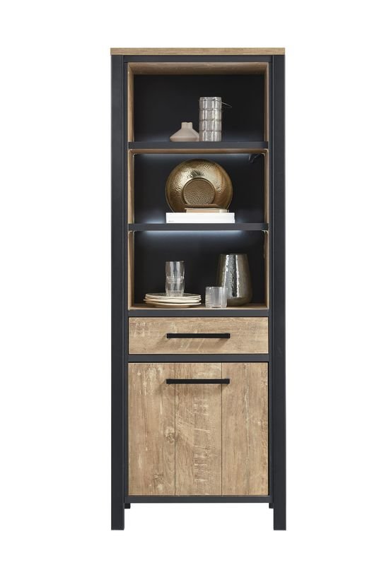 Boekenkast Mendiga 189 x 69 orange teak wood