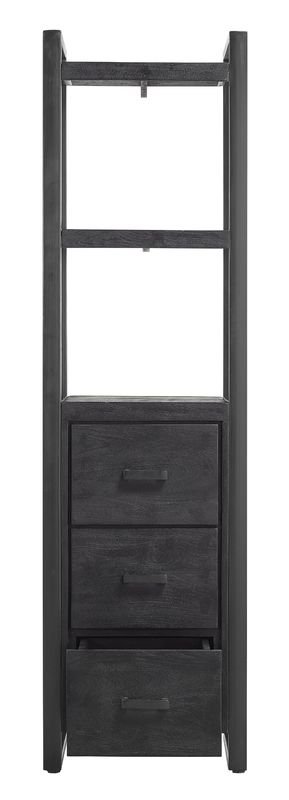 Boekenkast Newhaven 200 x 55 zwart