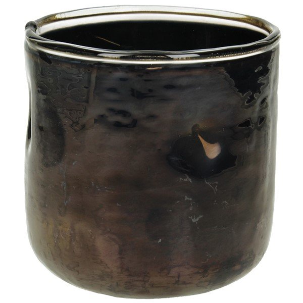 Kaarshouder Lucarelli bruin glas, 10x10 cm