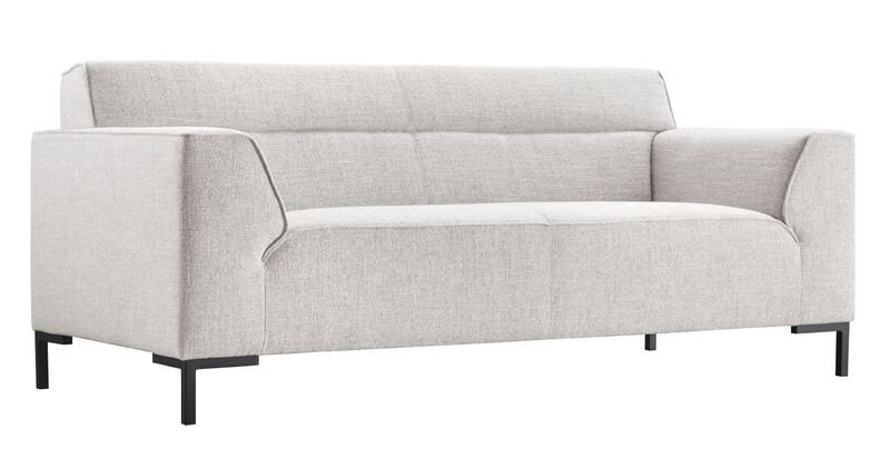 2,5 zitsbank Licenza pocketvering + HR-schuim in de zitting wit