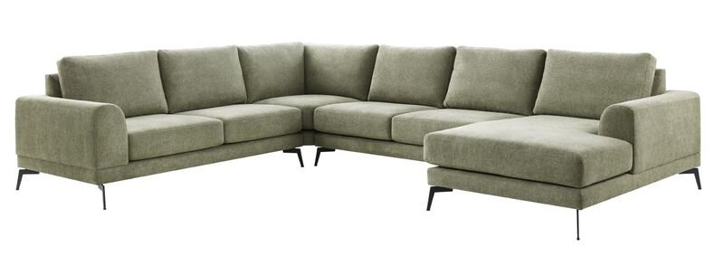 Hoekbank Flandria comfortschuim + HR-schuim zitting groen