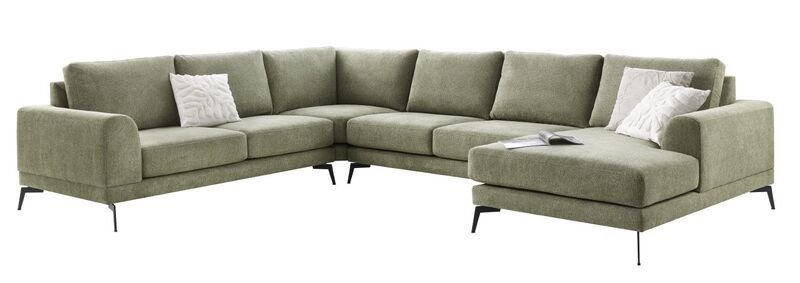 Hoekbank Flandria comfortschuim + HR-schuim zitting groen