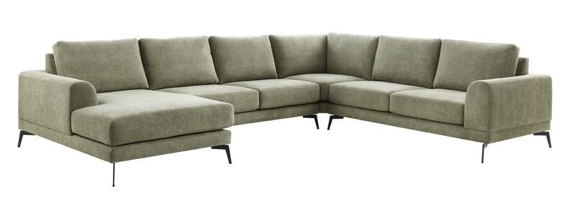 Hoekbank Flandria pocketvering i.c.m. visco-schuim groen