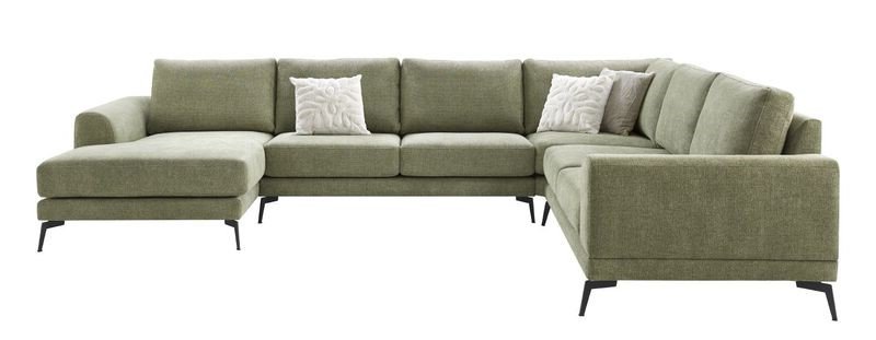 Hoekbank Flandria comfortschuim + HR-schuim zitting groen