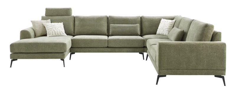 Hoekbank Flandria comfortschuim + HR-schuim zitting groen