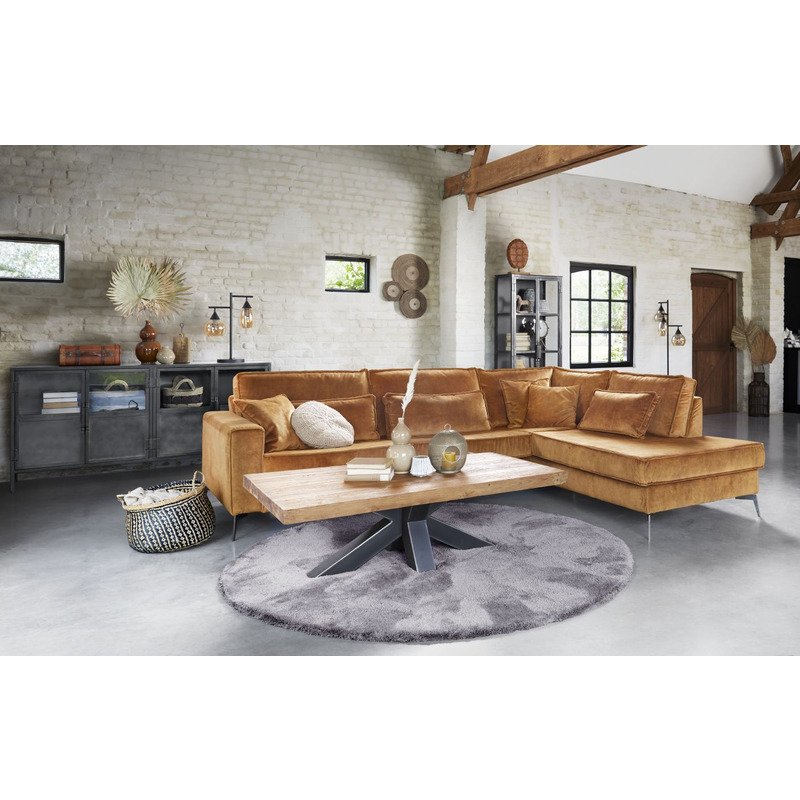 Dressoir Carpino 90 x 180 metaal/glas