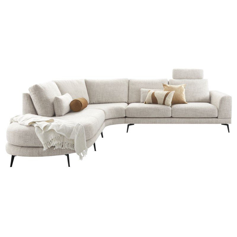 Hoekbank Flandria comfortschuim i.c.m. HR, Bisque