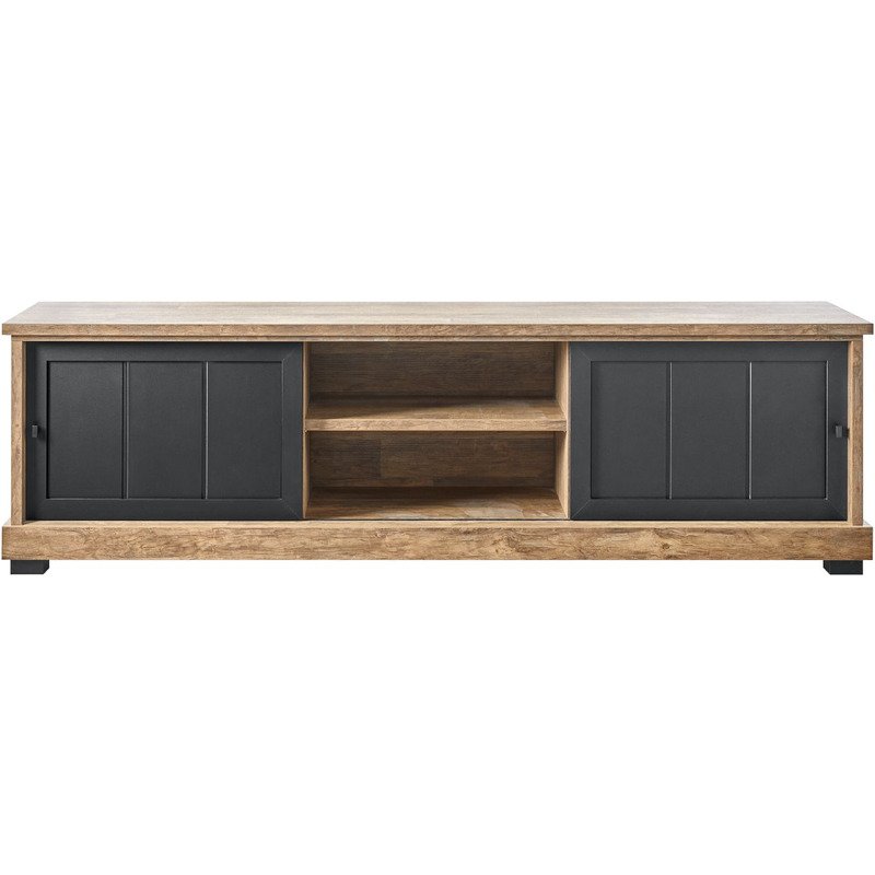 TV-meubel Ladonia Old Teak icm zwart