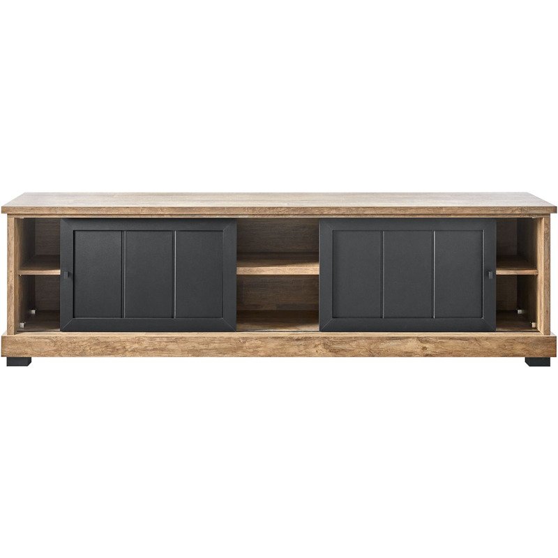 TV-meubel Ladonia Old Teak icm zwart