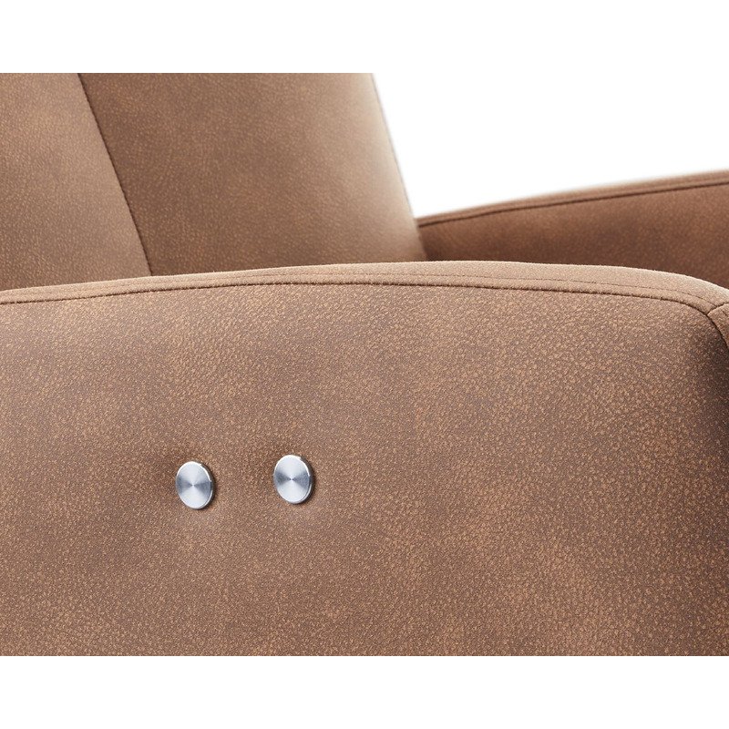 Relaxfauteuil Perfini Camel met elektrisch verstelbare rug en voetensteun