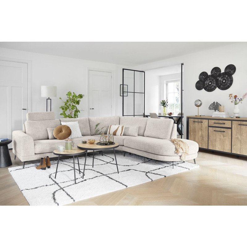 Hoekbank Flandria comfortschuim i.c.m. HR, Bisque