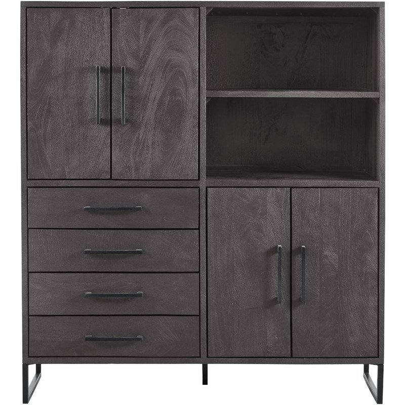 Opbergkast Piastra zwart 126 cm