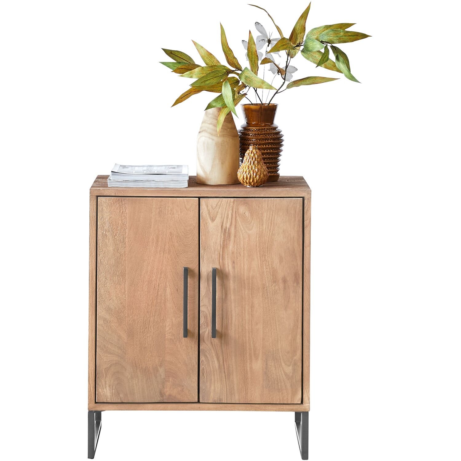 Opbergkast Piastra mangohout naturel 78 x 64 x 40 cm