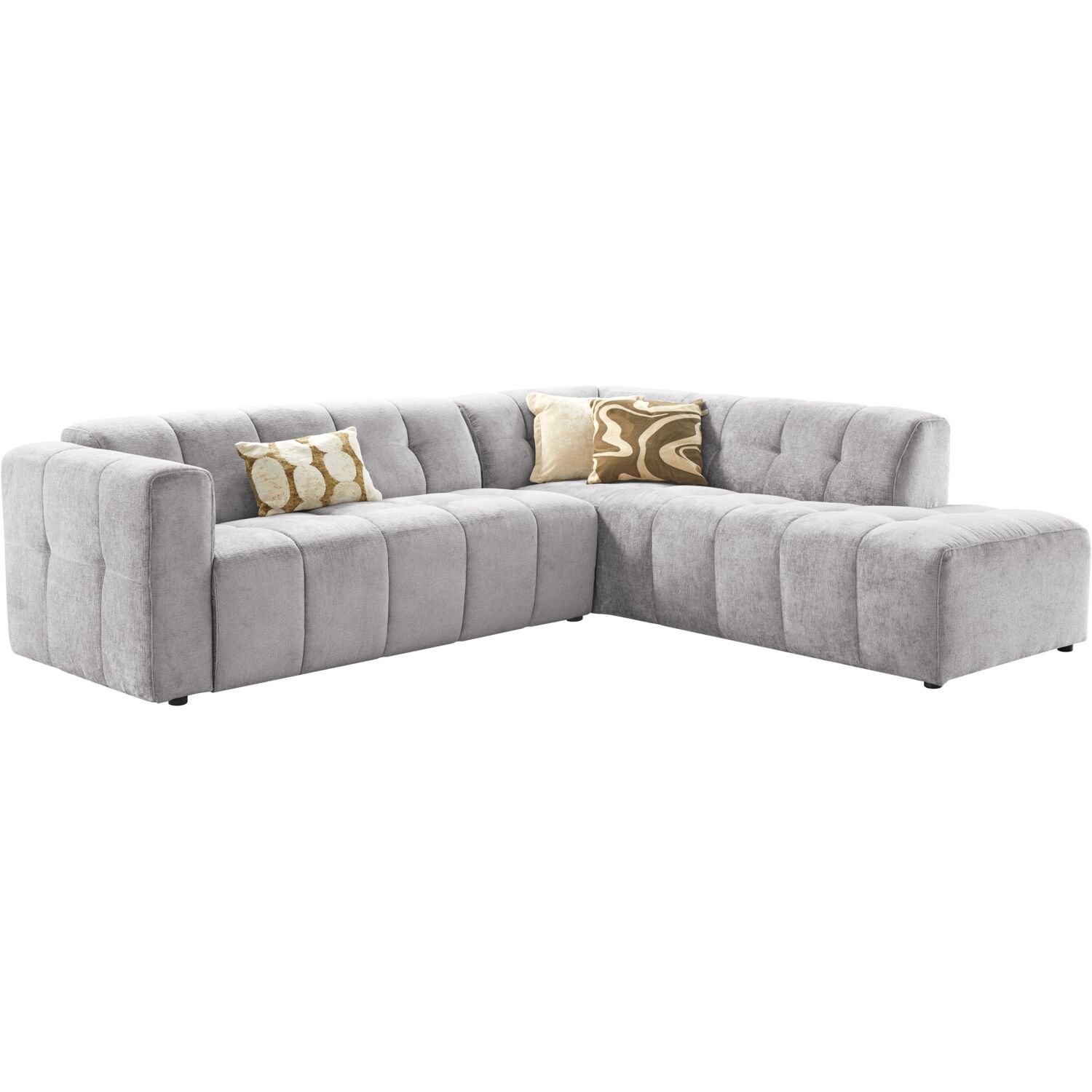 Hoekbank Vizela HR-schuim, grijs