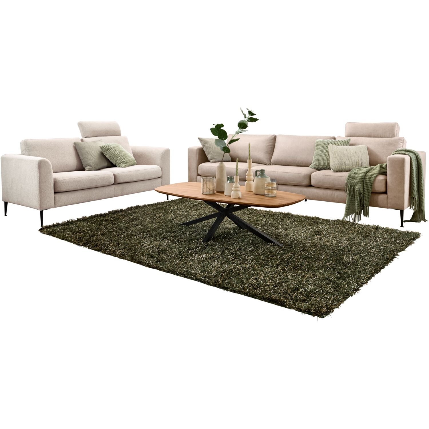 Salontafel Romaro deens ovaal 140 x 70 teak mix rough