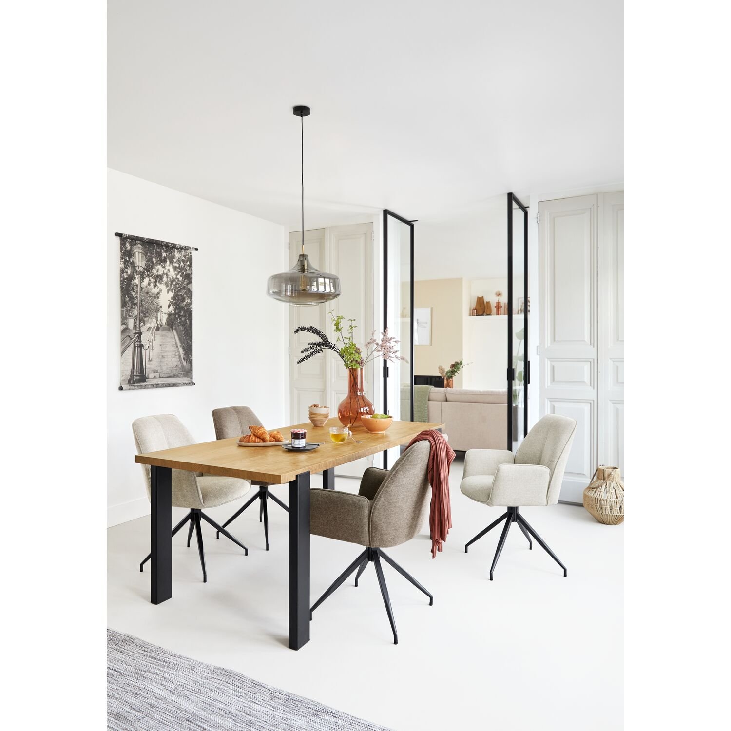 Eettafel Glenvar 220 x 100 old teak