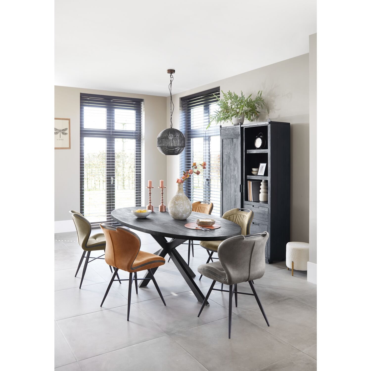 Eetstoel Maleo antraciet