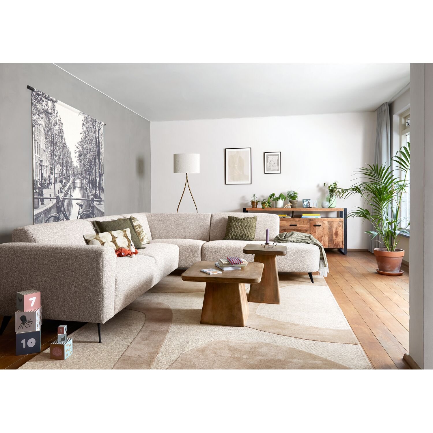 Hoekbank Micco, clay