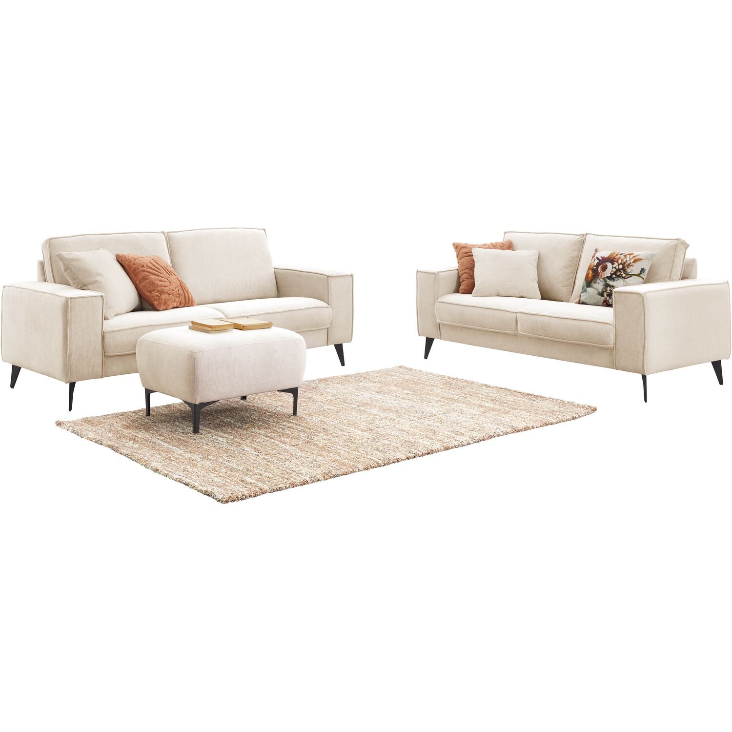 2,5 (2x70) zitsbank HR-schuim, naturel