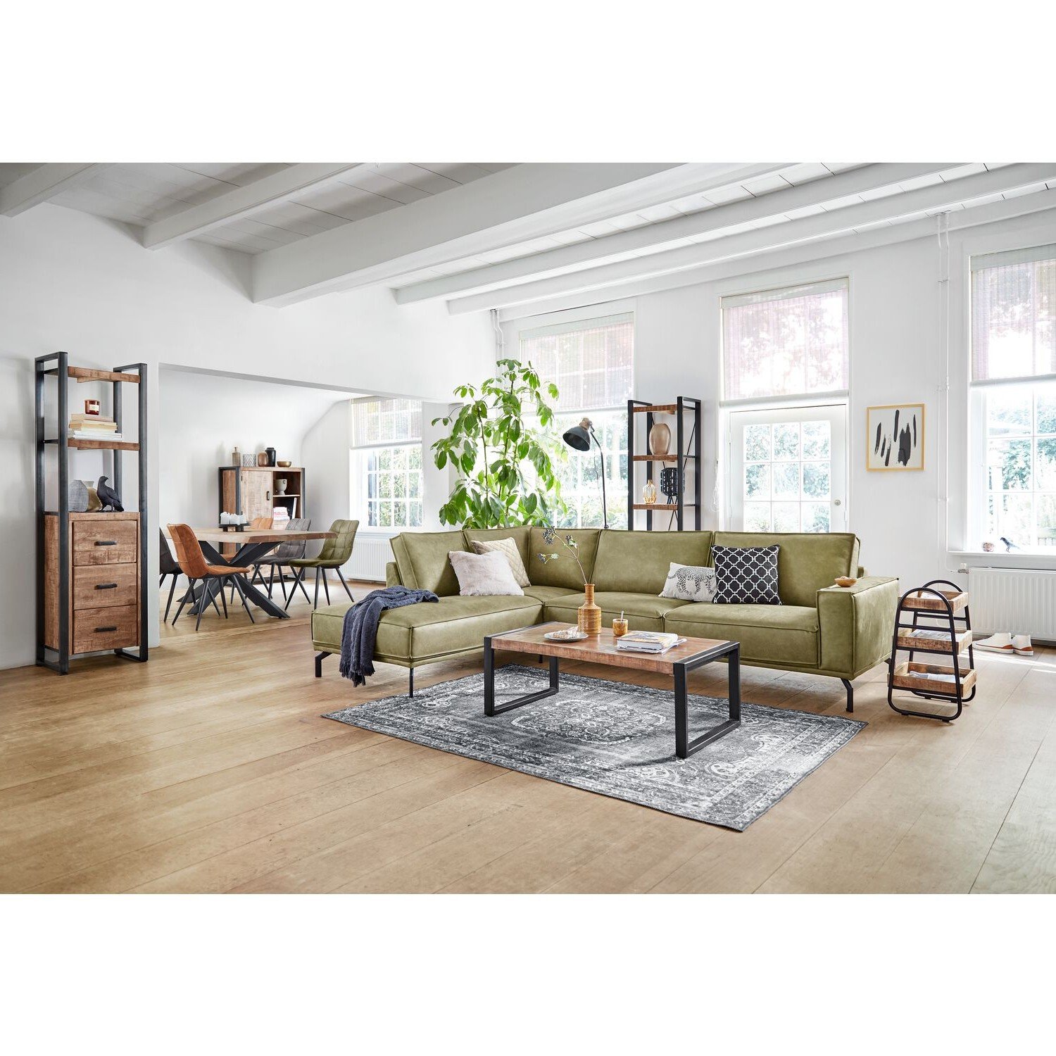 Hoekbank Alburg groen