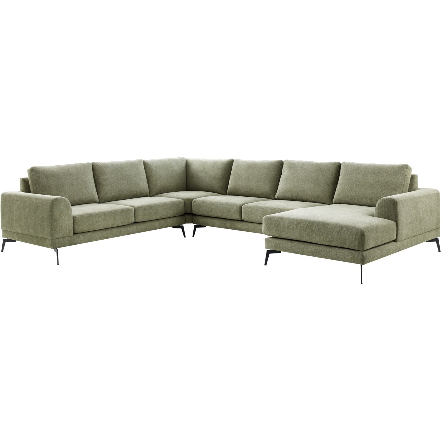 Hoekbank Flandria green, comfortschuim i.c.m. HR-schuim zitting