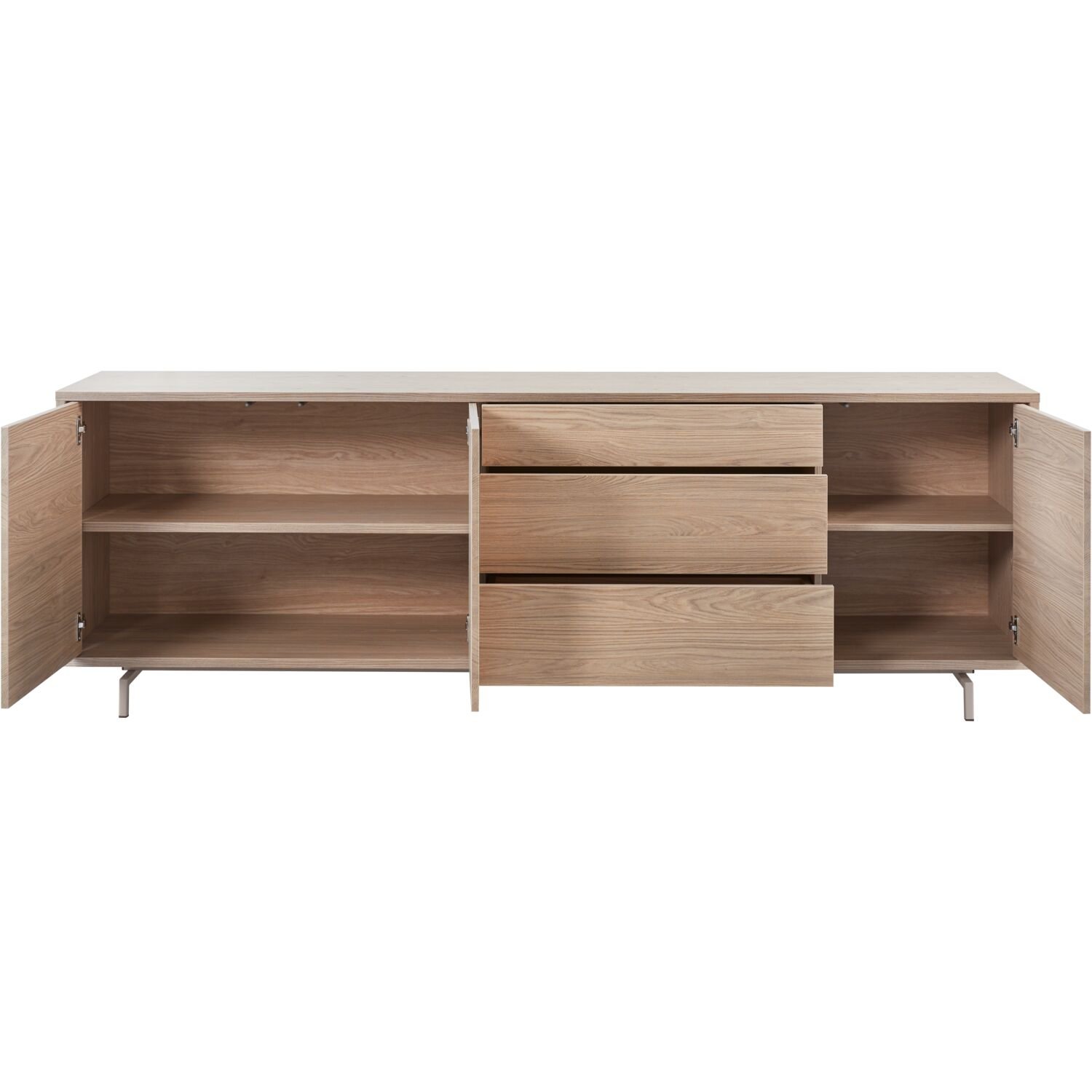 Dressoir Famosa 76x228x45 cm bruin