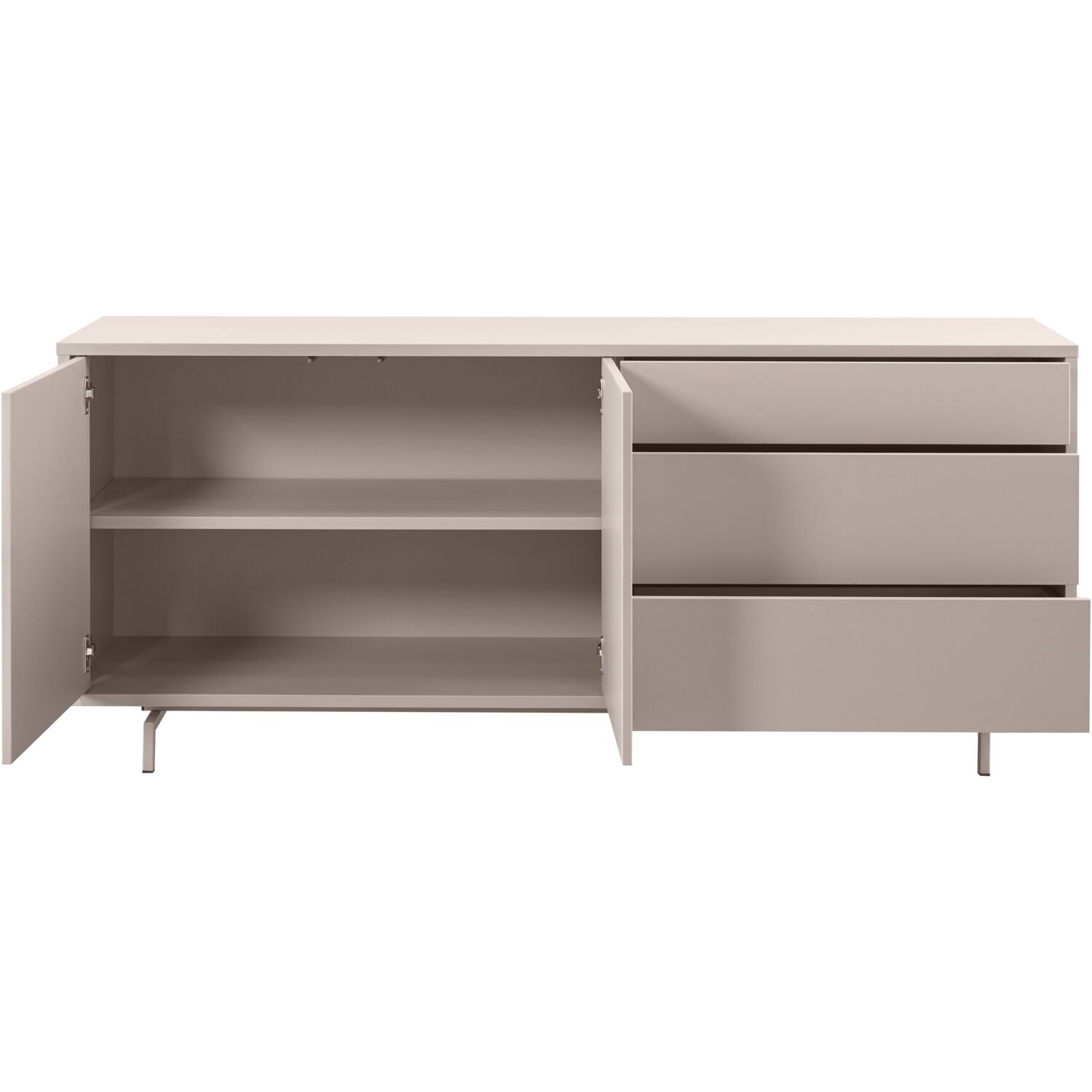 Dressoir Famosa 2 deurs 3 lade stone grey decor