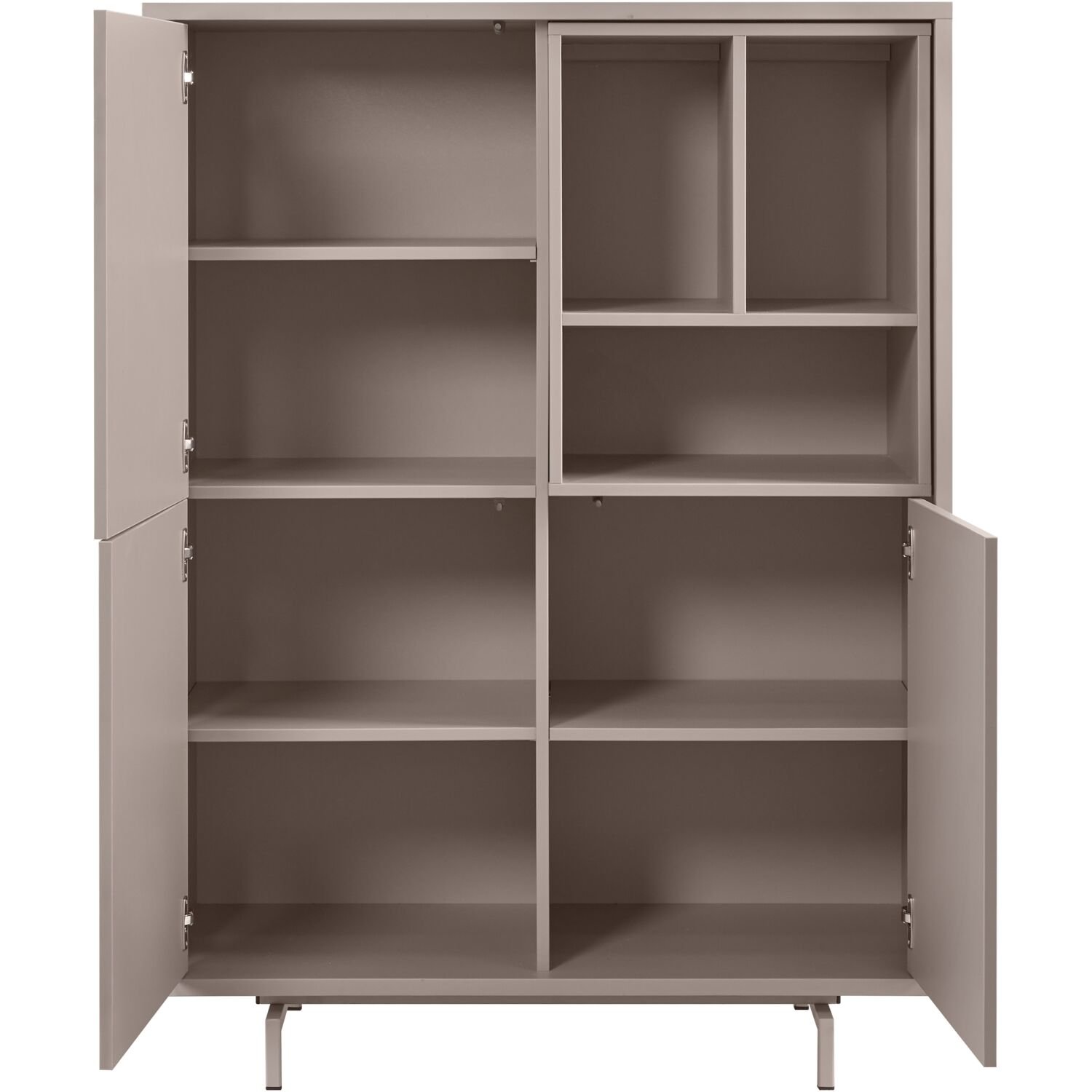 Opbergkast Famosa 3 deurs 3 open vak stone grey decor