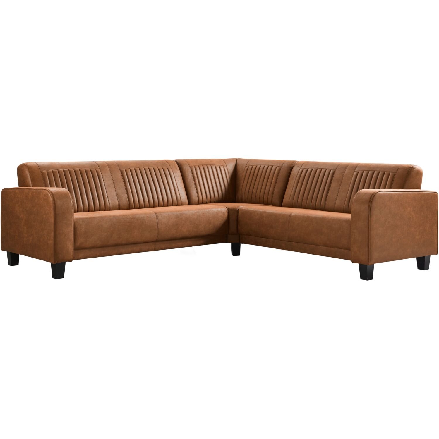 Hoekbank Mills HR-schuim zitting cognac