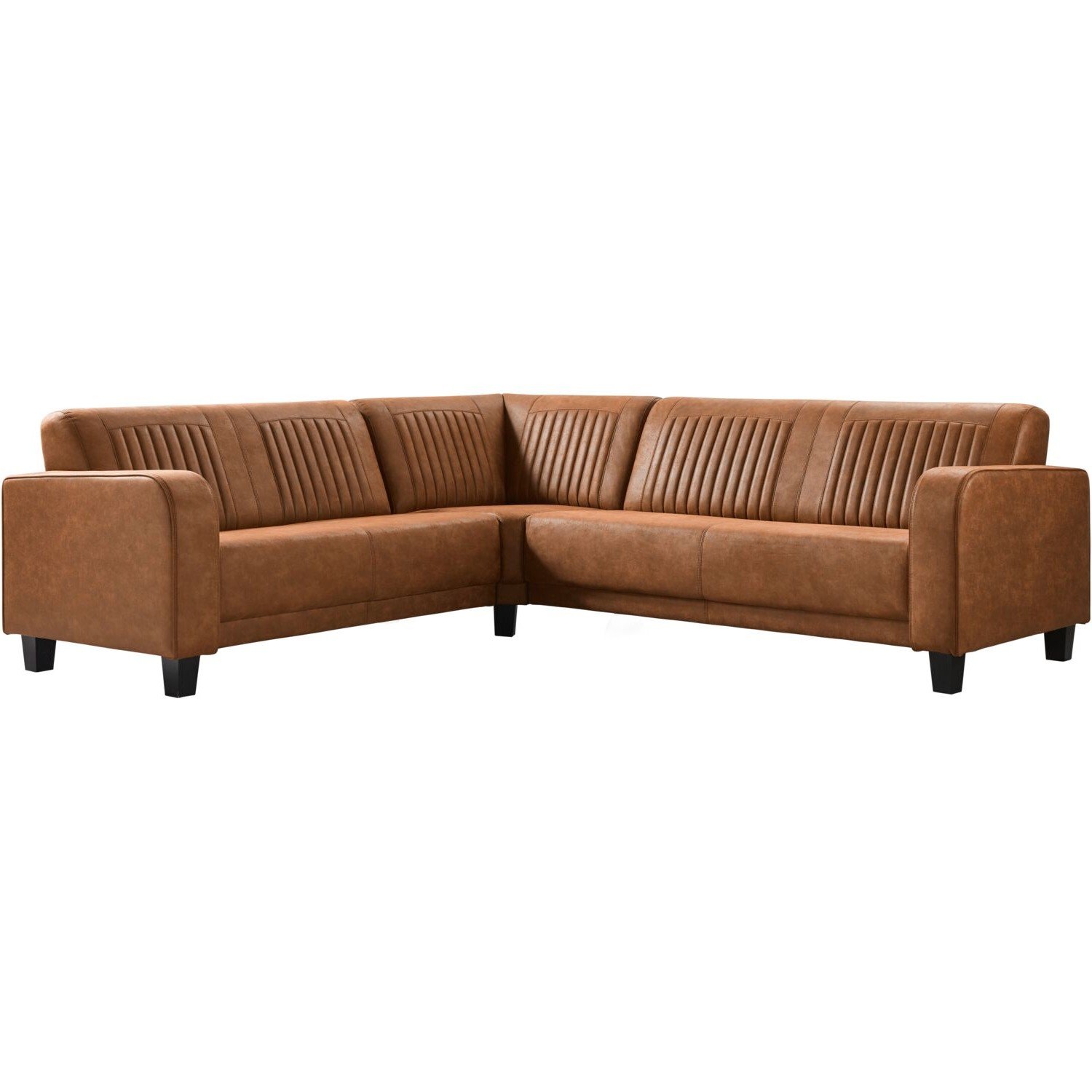 Hoekbank Mills HR-schuim zitting cognac