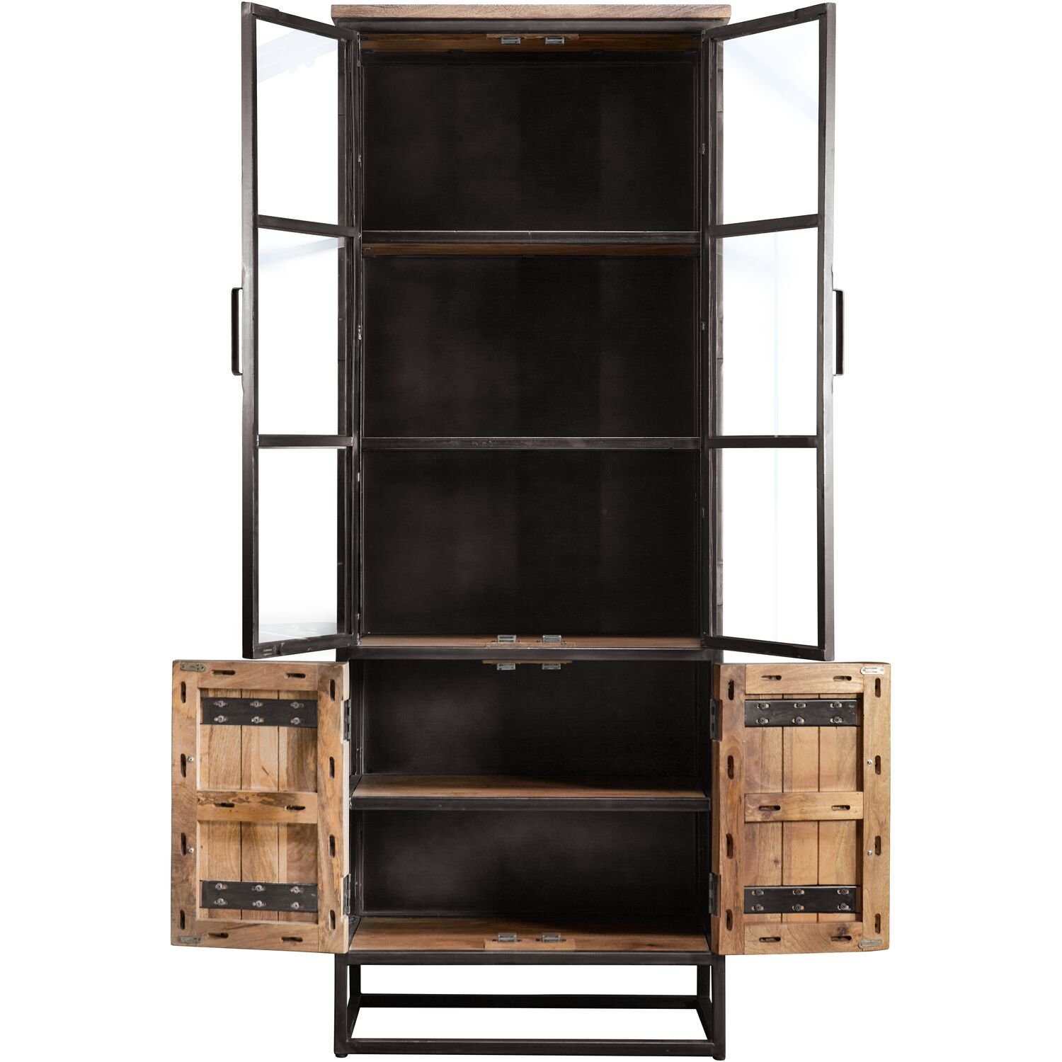 Vitrinekast Mesola mangohout naturel