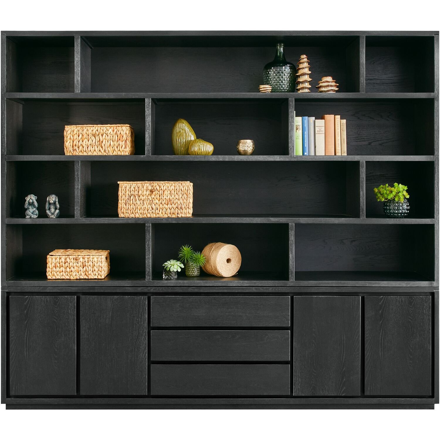 Boekenkast Lavio 210 x 242 black