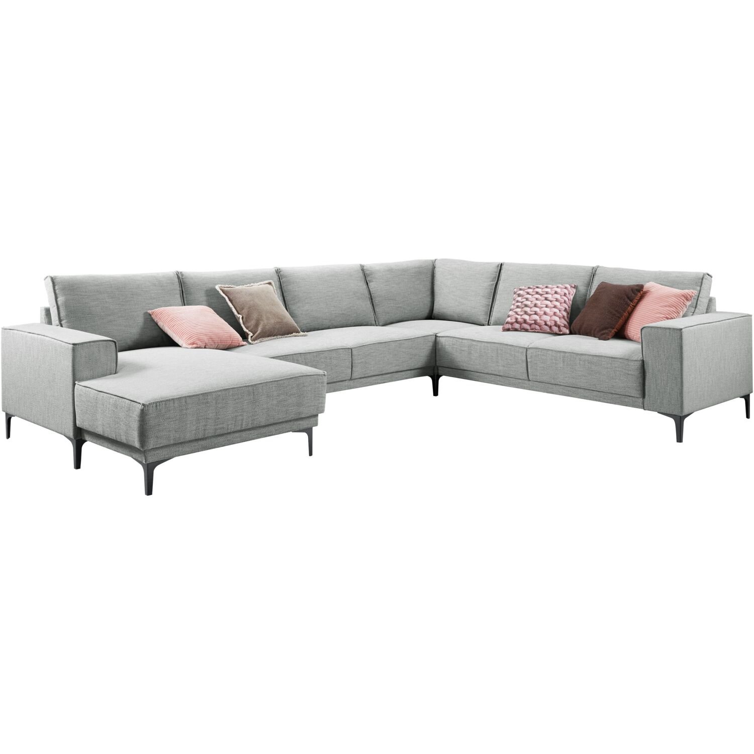 Hoekbank Calira HR-schuim zitting grijs