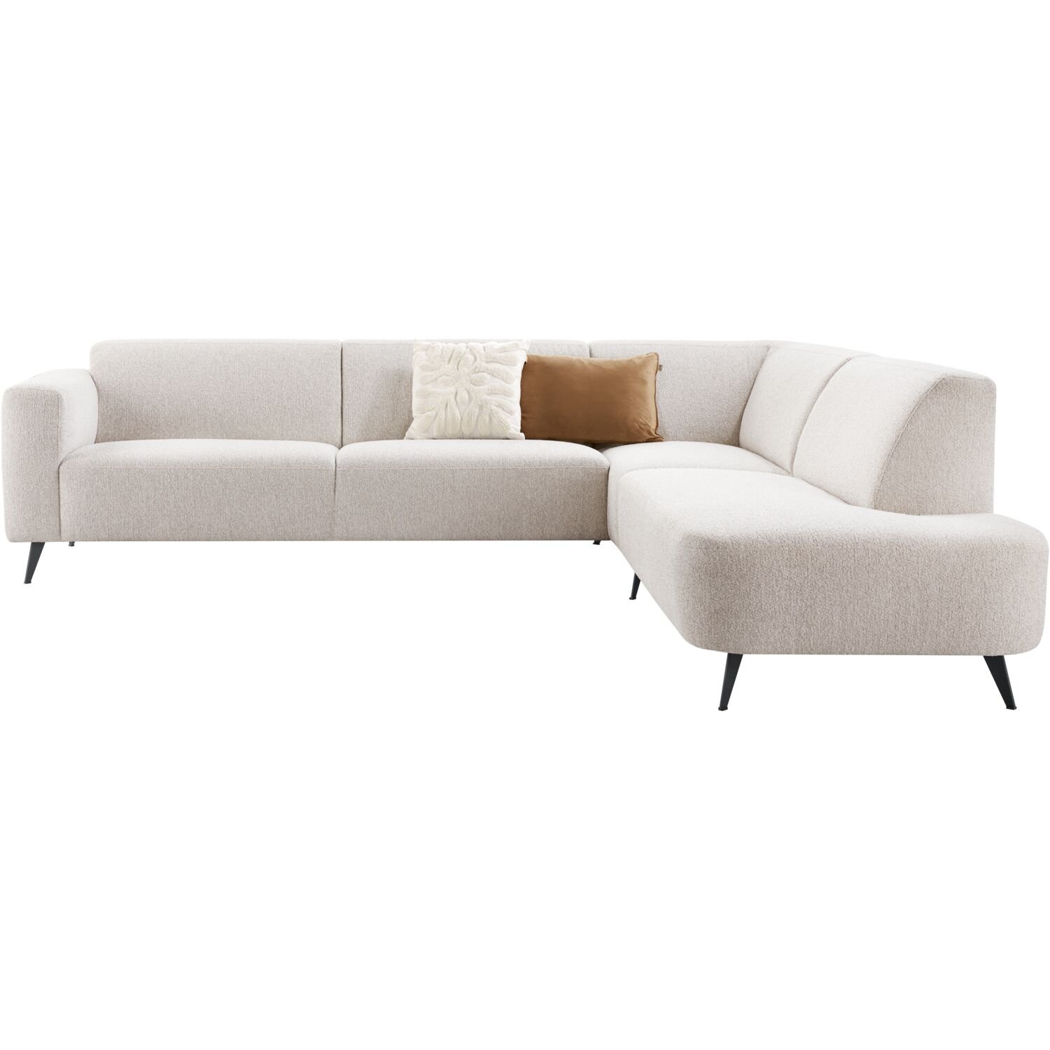 Hoekbank Totham bonellvering zitting grijs