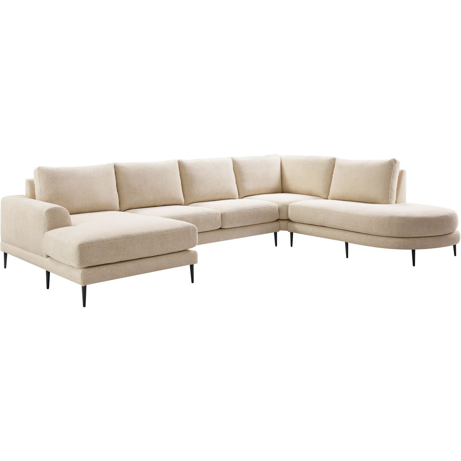 Hoekbank Aziri pocketveren met visco ecru