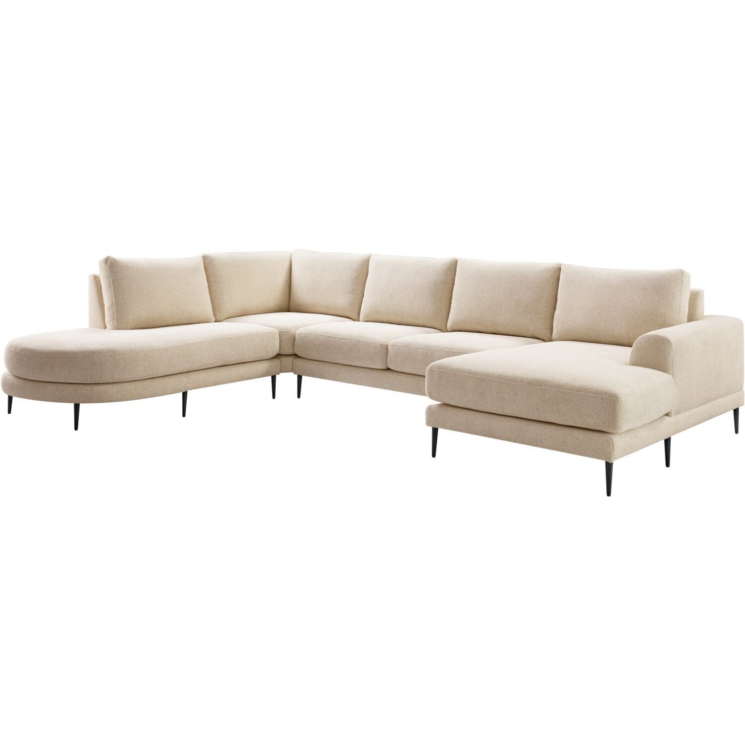 Hoekbank Aziri pocketveren met visco ecru