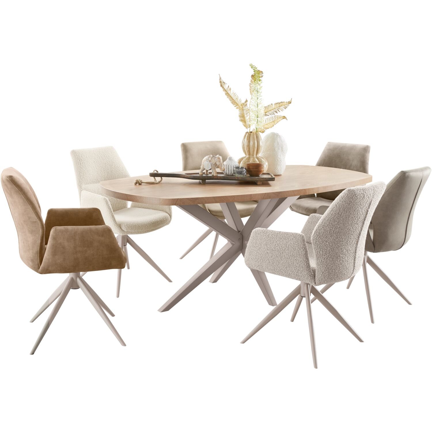 Eettafel Mascaro deens ovaal 220 x 120 misty oak