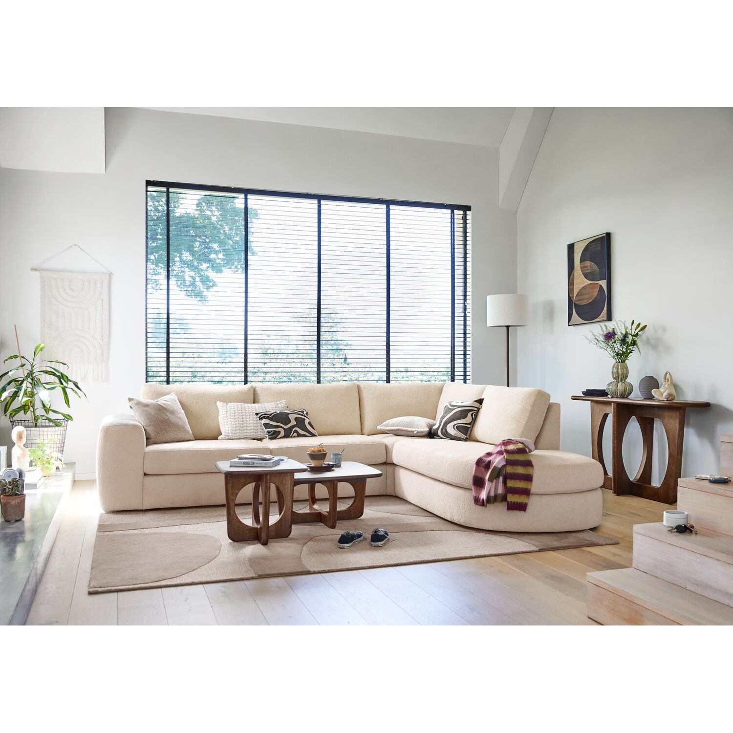 Hoekbank Azara HR i.c.m. traagschuim, beige