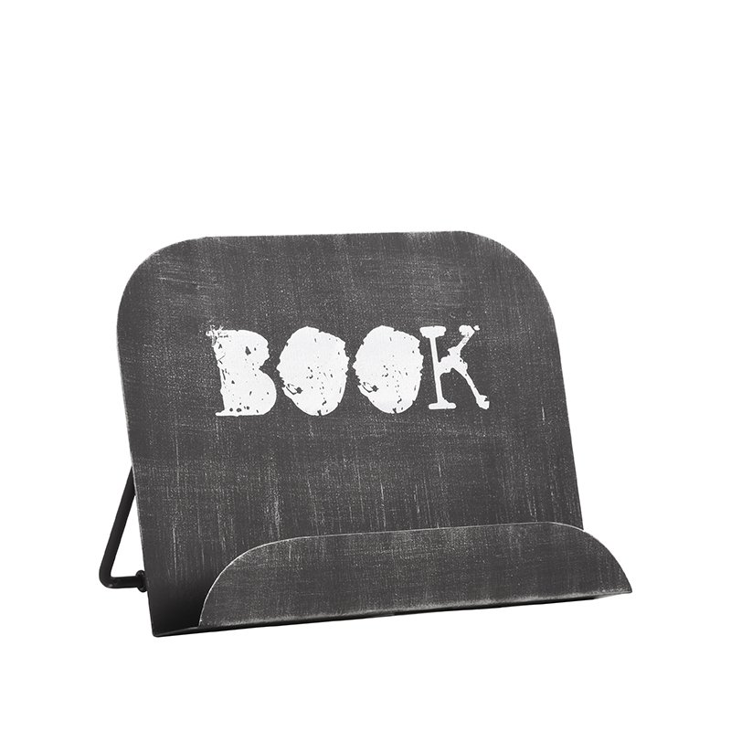 Kookboekstandaard zwart metaal, 27x14x20 cm